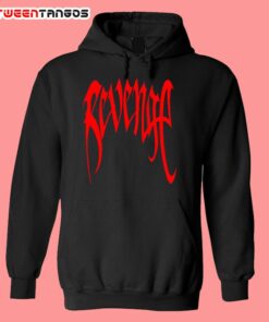 revenge hoodie red and black