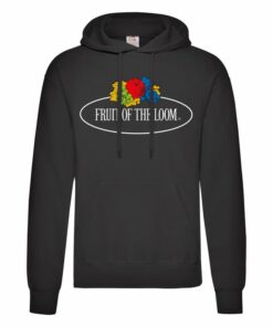 fruit of the loom hoodie black