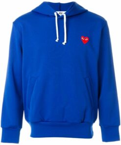 comme des garcons blue hoodie