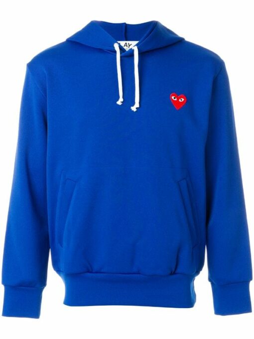 comme des garcons blue hoodie