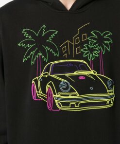 car embroidered hoodie