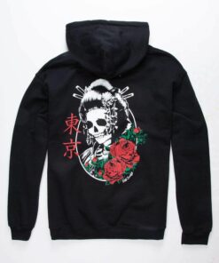 riot society rose mens hoodie