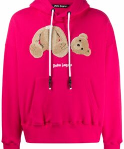 teddy hoodie pink