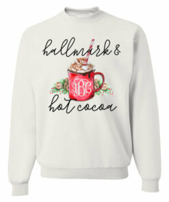 monogram christmas sweatshirt