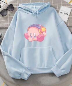 kirby wearing a hoodie