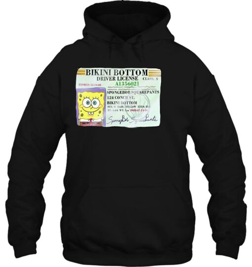 spongebob driver's license hoodie