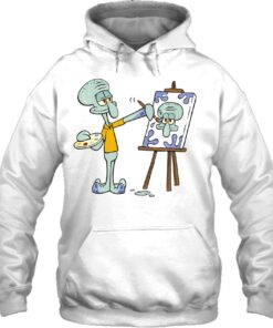 squidward painting hoodie