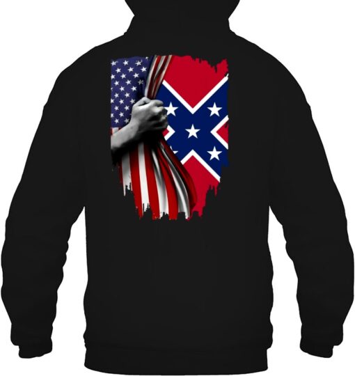 faded american flag hoodie