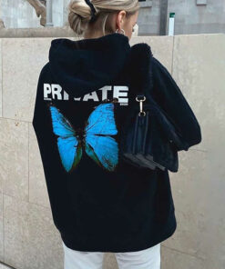 butterfly hoodie black