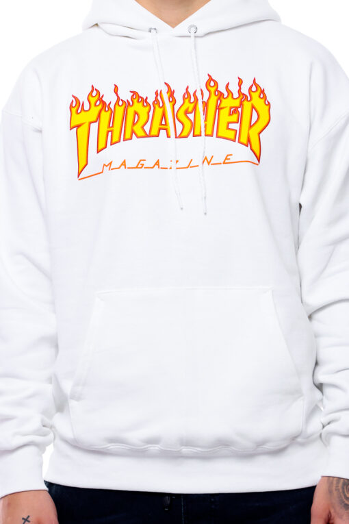 thrasher hoodie white
