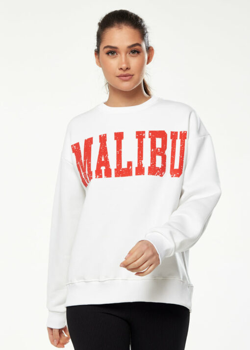 white malibu sweatshirt