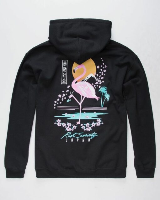 flamingo blossom hoodie