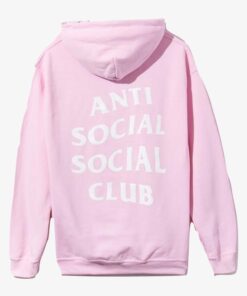anti social pink hoodie
