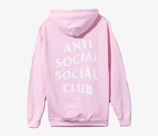 anti social pink hoodie