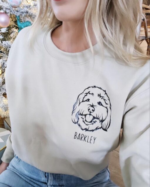 sweatshirt with dog face