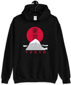 tokyo black and white hoodie