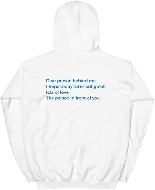 hoodie on person