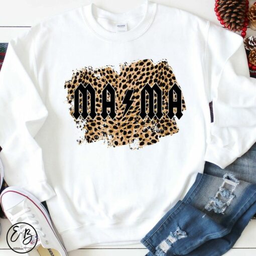 cheetah mama sweatshirt