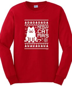 meowy christmas sweatshirt