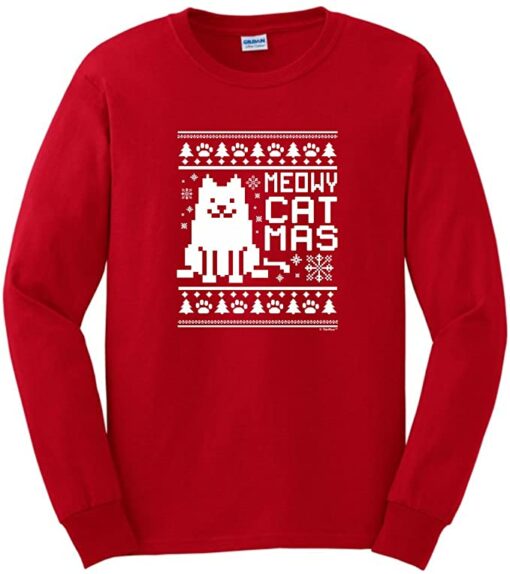 meowy christmas sweatshirt