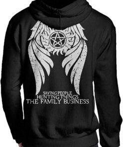 supernatural zip up hoodie