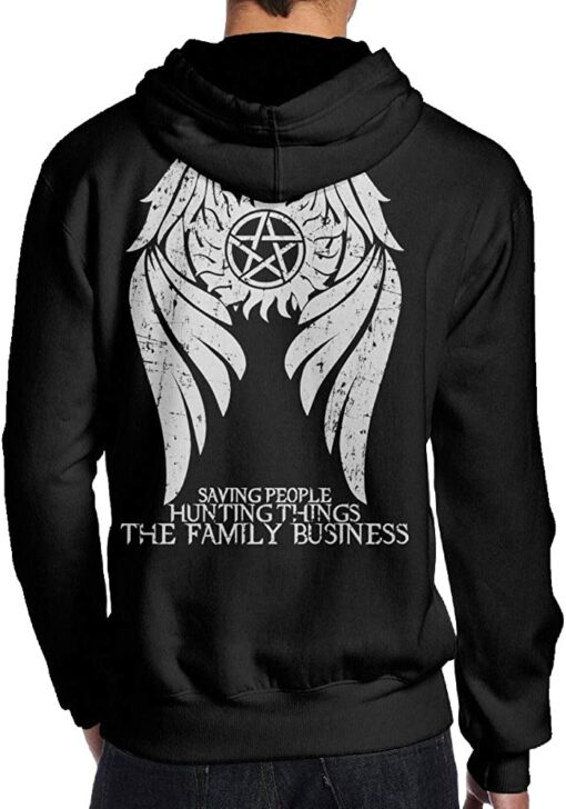 supernatural zip up hoodie