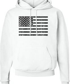 black and white american flag hoodie