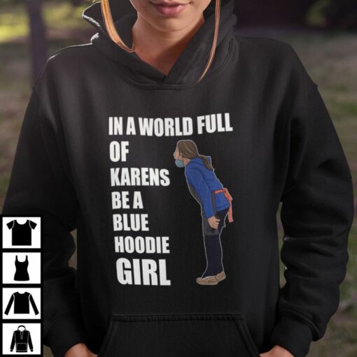 blue hoodie girl karen