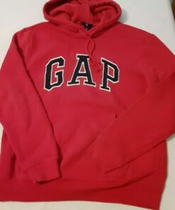 red gap zip up hoodie