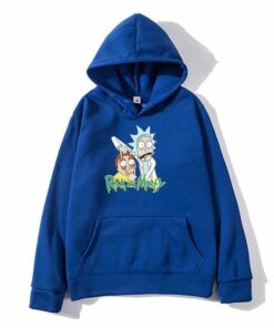 blue rick and morty hoodie