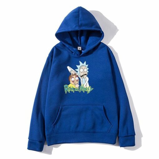 blue rick and morty hoodie