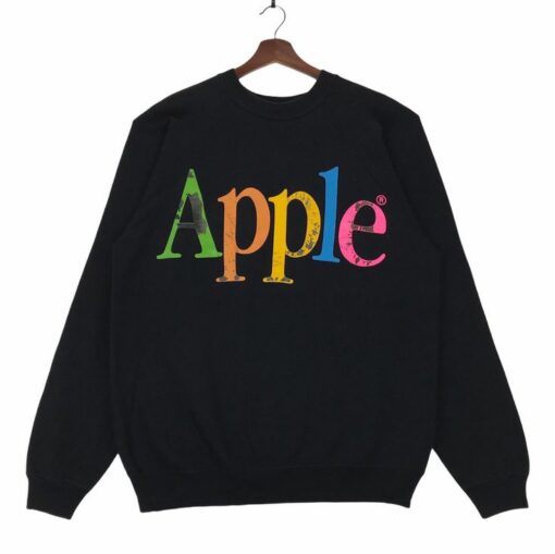 apple sweatshirt 80s