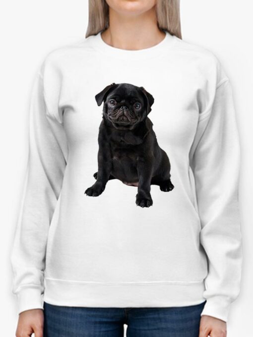 black pug sweatshirt