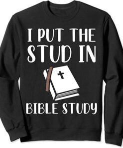 i put the stud in bible study sweatshirt