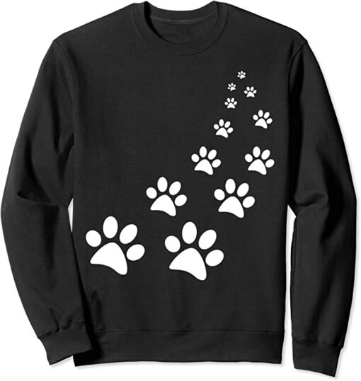 dog paw print sweatshirt