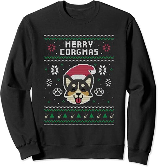 corgi christmas sweatshirt