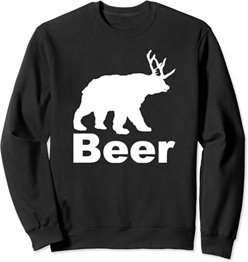 beer bear deer sweatshirt