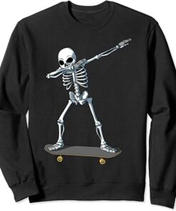 skeleton skateboarding sweatshirt