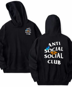 anti social social club butterfly hoodie