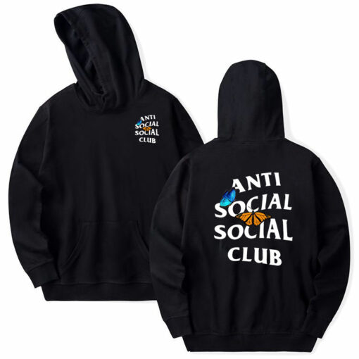 anti social social club butterfly hoodie