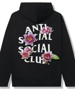 anti social social club flower hoodie