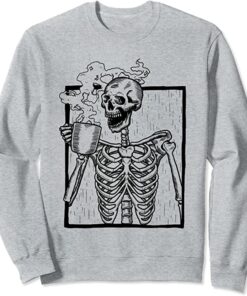 skeleton coffee sweatshirt