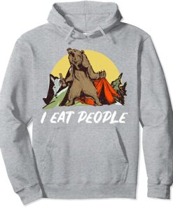 i hate people bear hoodie