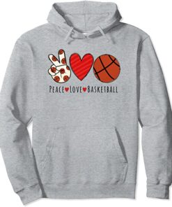 peace love basketball hoodie