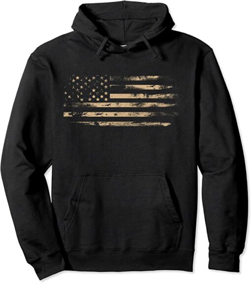 camo hoodie with american flag