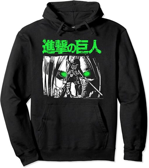 attack on titan hoodie green