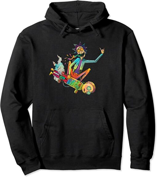 trippy rick and morty hoodie
