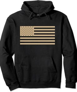 black hoodie with american flag