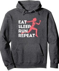 eat sleep run repeat hoodie