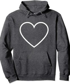 white hoodie with heart